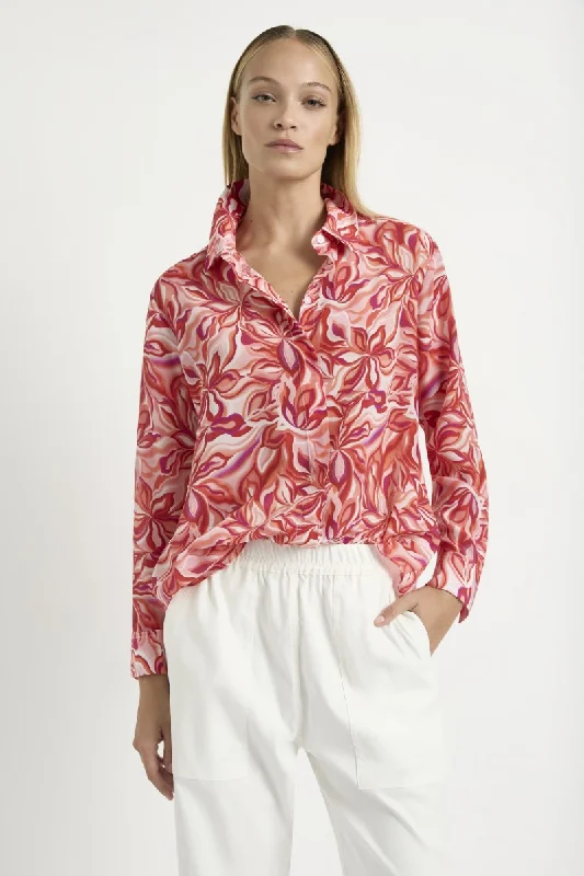 Soft Shirt in Tangello Print F835 2822 by MELA PURDIE Fashionable Trendy Casual