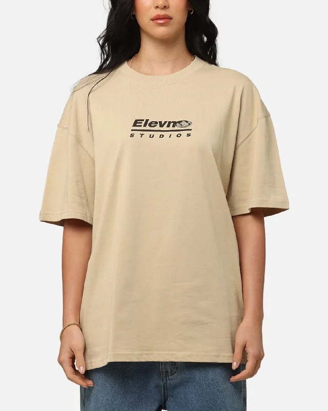 Elevn Clothing Co Elevn To The World T-Shirt Tan Print Jacquard Patchwork