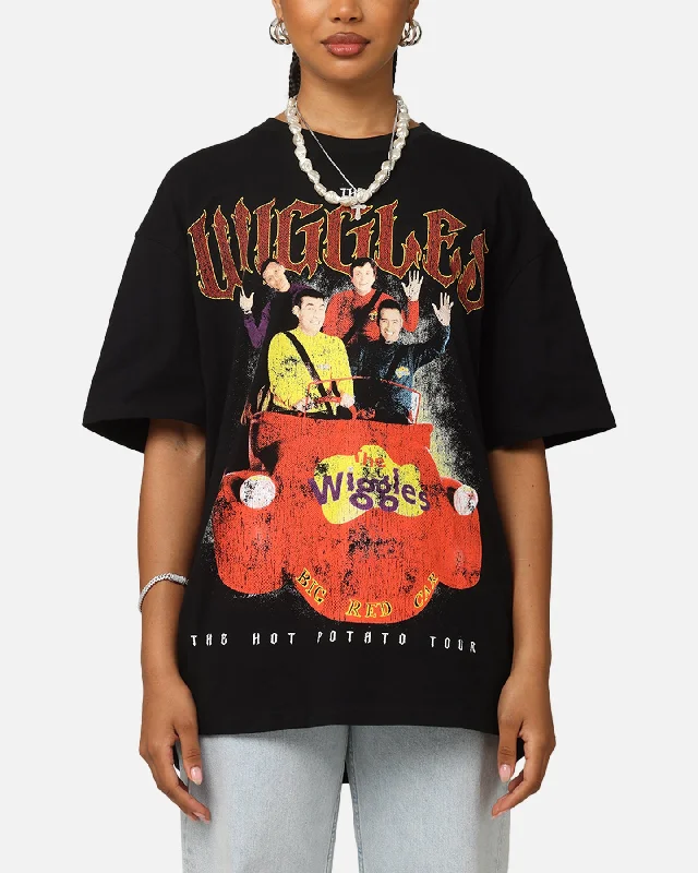 Goat Crew X The Wiggles Hot Potato Tour Heavy T-Shirt Black Cotton Fabric Linen Fabric Terry Fabric Goat Crew X The Wiggles Hot Potato Tour Heavy T-Shirt Black Cotton Fabric Linen Fabric Terry Fabric