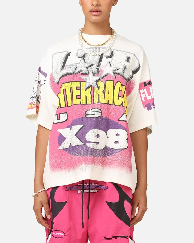 Loiter Racer Box T-Shirt Off White Fleece Nylon Spandex