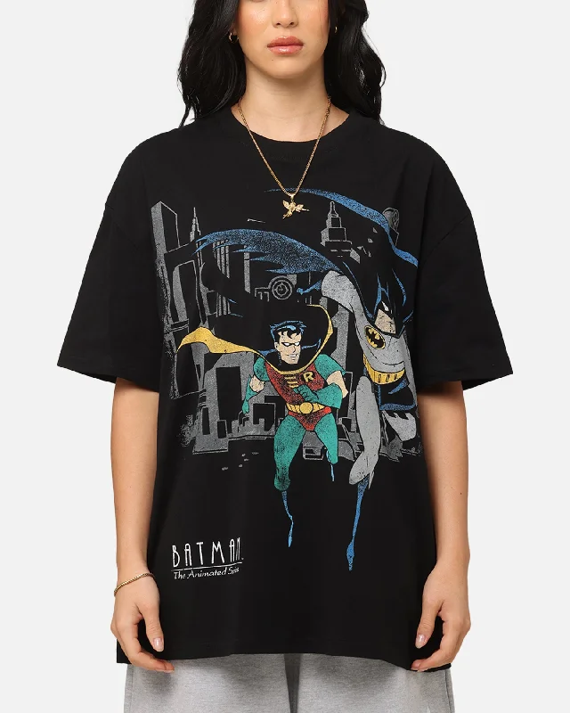 American Thrift X DC 1992 Batman And Robin Heavy T-Shirt Black V-Neck T-Shirt Long Sleeve Cotton American Thrift X DC 1992 Batman And Robin Heavy T-Shirt Black V-Neck T-Shirt Long Sleeve Cotton