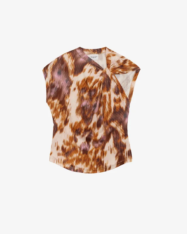 T-SHIRT NAYDA Asymmetrical Pockets Print