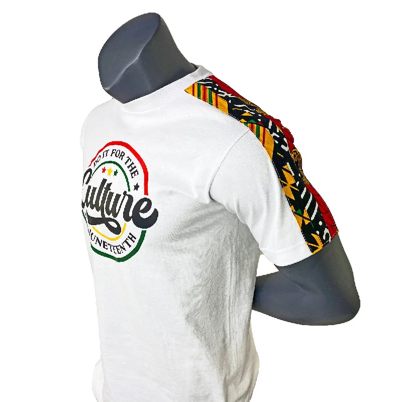 White Juneteenth Unisex T-Shirt | Juneteenth Tshirt Yellow, Black & Red Shoulder Print Detail | Juneteenth Tee | African | Unisex Shirt | Cloth & Cord Casual Formal Business White Juneteenth Unisex T-Shirt | Juneteenth Tshirt Yellow, Black & Red Shoulder Print Detail | Juneteenth Tee | African | Unisex Shirt | Cloth & Cord Casual Formal Business