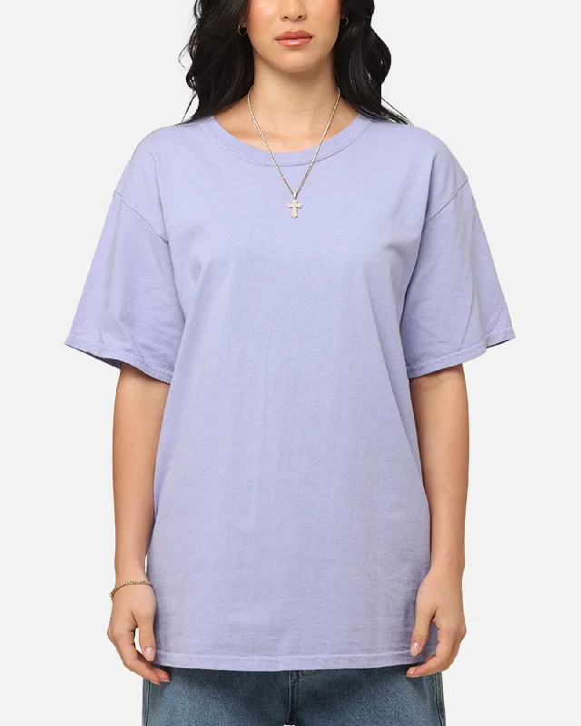 Culture Kings Basic T-Shirt Violet Collared T-Shirt Boat Neck A-Line