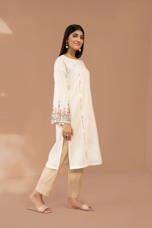 Solid Embroidered Shirt - LDS 891 Zippered Front Buttoned Front Snap Front