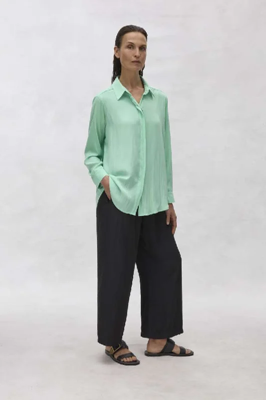 Soft Shirt in Jasper F67 2822 by Mela Purdie Handmade Hand-knitted Hand-woven