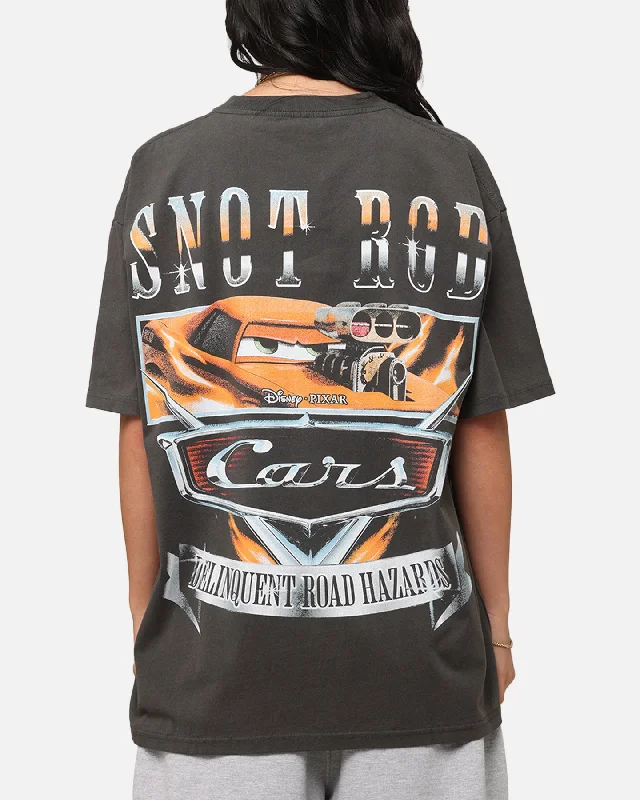 Goat Crew Disney And Pixar Cars Snot Rod Heavy T-Shirt Black Wash Hooded Caped Shawl Collar Goat Crew Disney And Pixar Cars Snot Rod Heavy T-Shirt Black Wash Hooded Caped Shawl Collar