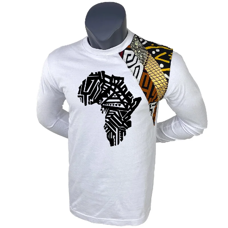 White Africa Map Long Sleeve Tshirt |Unique Shirt | Black History Month T-shirt | African | Unisex Shirt | Black Owned Business | Cloth & Cord Mesh Canvas Denim White Africa Map Long Sleeve Tshirt |Unique Shirt | Black History Month T-shirt | African | Unisex Shirt | Black Owned Business | Cloth & Cord Mesh Canvas Denim