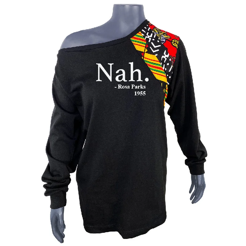 Nah Rosa Parks Tshirt | Women's Black Long Sleeve Cold Shoulder Tshirt |Unique Shirt | Black History Month T-shirt | African | Unisex Shirt | Black Owned Business | Cloth & Cord Elegant Classic Vintage Nah Rosa Parks Tshirt | Women's Black Long Sleeve Cold Shoulder Tshirt |Unique Shirt | Black History Month T-shirt | African | Unisex Shirt | Black Owned Business | Cloth & Cord Elegant Classic Vintage