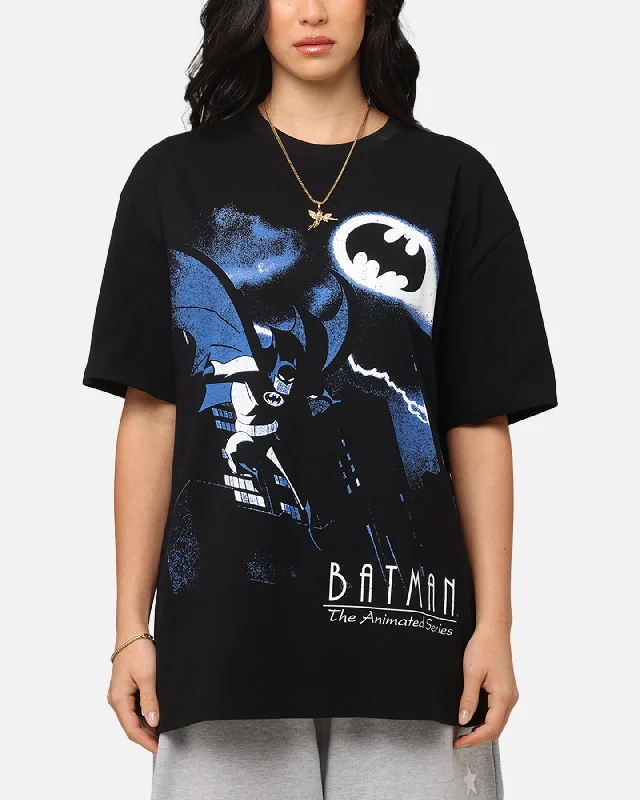American Thrift X DC Batman The Animated Series Heavy T-Shirt Black Print Jacquard Patchwork American Thrift X DC Batman The Animated Series Heavy T-Shirt Black Print Jacquard Patchwork