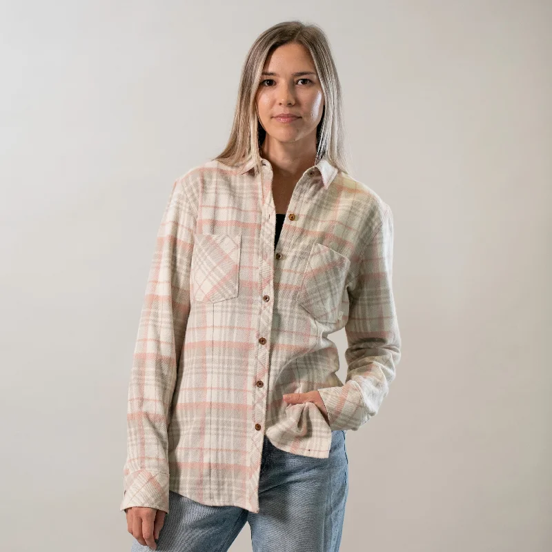 Women's Every Day Elite Flannel Shirt- Lighthouse White Real Fur Shearling Chenille