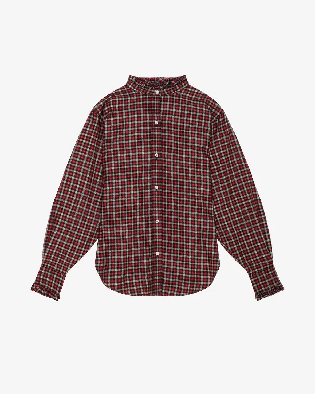 Saoli Shirt Houndstooth Herringbone Solid