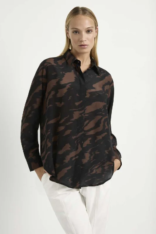 Soft Shirt in Shadow Print F834 2822 by MELA PURDIE Cozy Warm Stylish