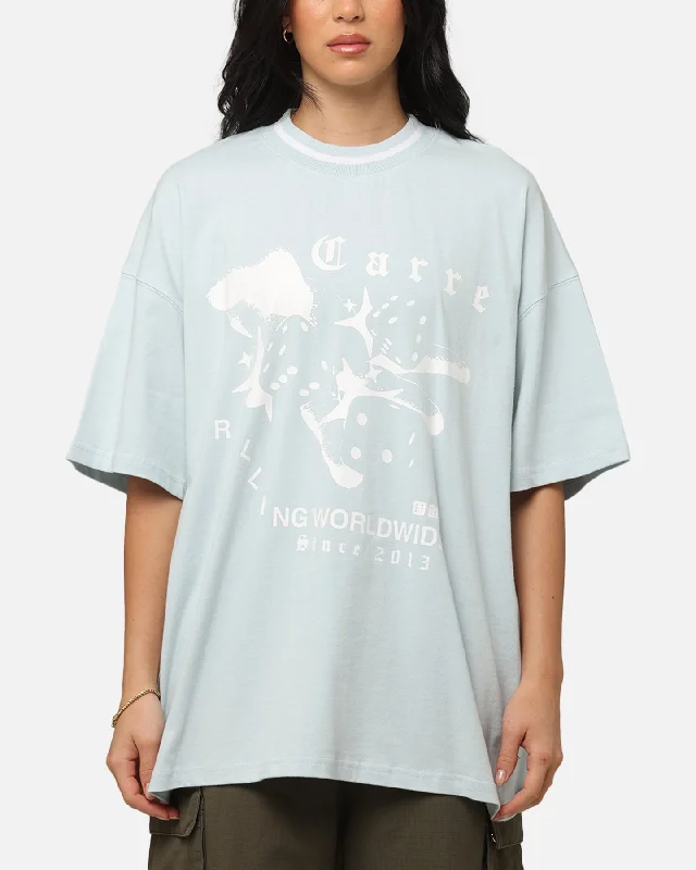 Carre Dice Club T-Shirt Light Blue Collared Crew Neck Turtle Neck