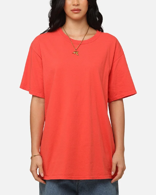 Culture Kings Basic T-Shirt Red Real Fur Shearling Chenille