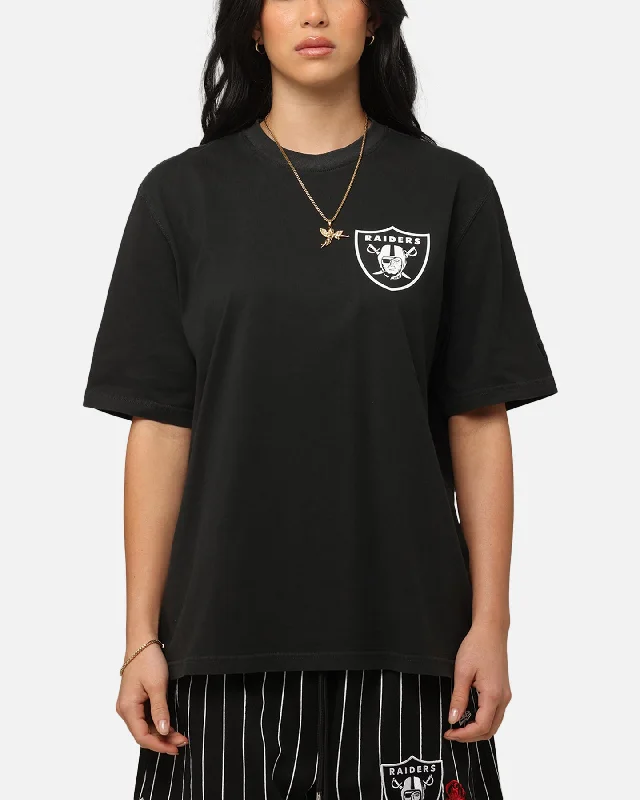 New Era Las Vegas Raiders Washed NBA T-Shirt Black Embroidered Appliqued Beaded
