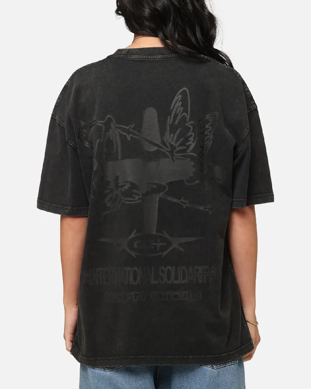 Goat Crew Solidaritry T-Shirt Off Black Nylon Fabric Polyester Fabric Spandex Fabric Goat Crew Solidaritry T-Shirt Off Black Nylon Fabric Polyester Fabric Spandex Fabric
