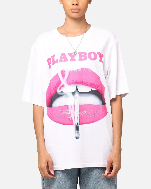Playboy Nov 2013 Lips T-Shirt White Chenille Blend Fleece Blend Nylon Blend