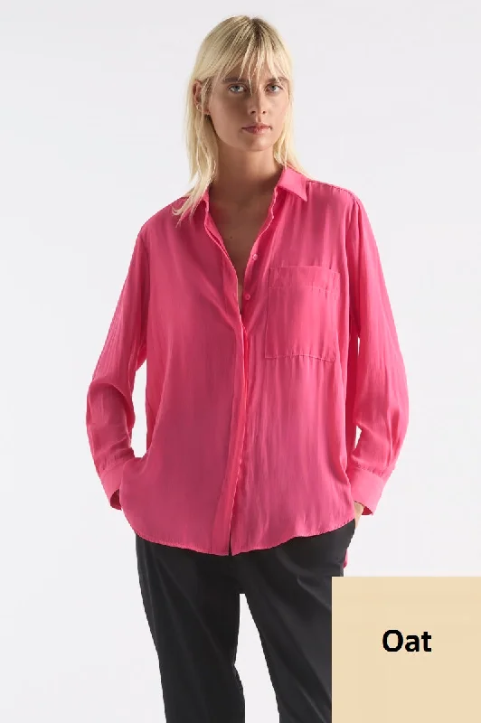 Single Pocket Shirt in Oat F67 7741 by Mela Purdie Notch Collar Peter Pan Collar Cowl Neck Single Pocket Shirt in Oat F67 7741 by Mela Purdie Notch Collar Peter Pan Collar Cowl Neck