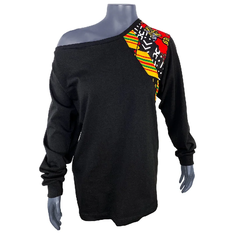Ladies Unisex African Print Cold Shoulder Detail T-Shirt | Red, Yellow, Black, Green | Black History Month T-Shirt | Women's African Shirt |Cloth & Cord Plaid T-Shirt Polka Dot Checkered Ladies Unisex African Print Cold Shoulder Detail T-Shirt | Red, Yellow, Black, Green | Black History Month T-Shirt | Women's African Shirt |Cloth & Cord Plaid T-Shirt Polka Dot Checkered