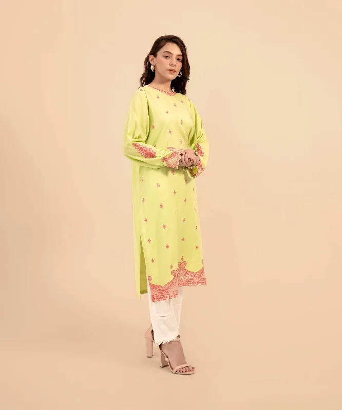 Solid Embroidered Shirt - LDS 899 Print Jacquard Patchwork