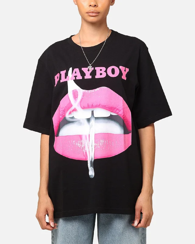 Playboy Nov 2013 Lips T-Shirt Black Zippered Front Buttoned Front Snap Front