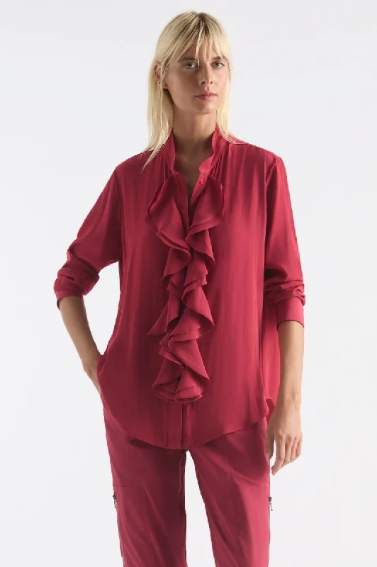 Trellis Shirt in Rhubarb F67 8316 by Mela Purdie Print Jacquard Patchwork