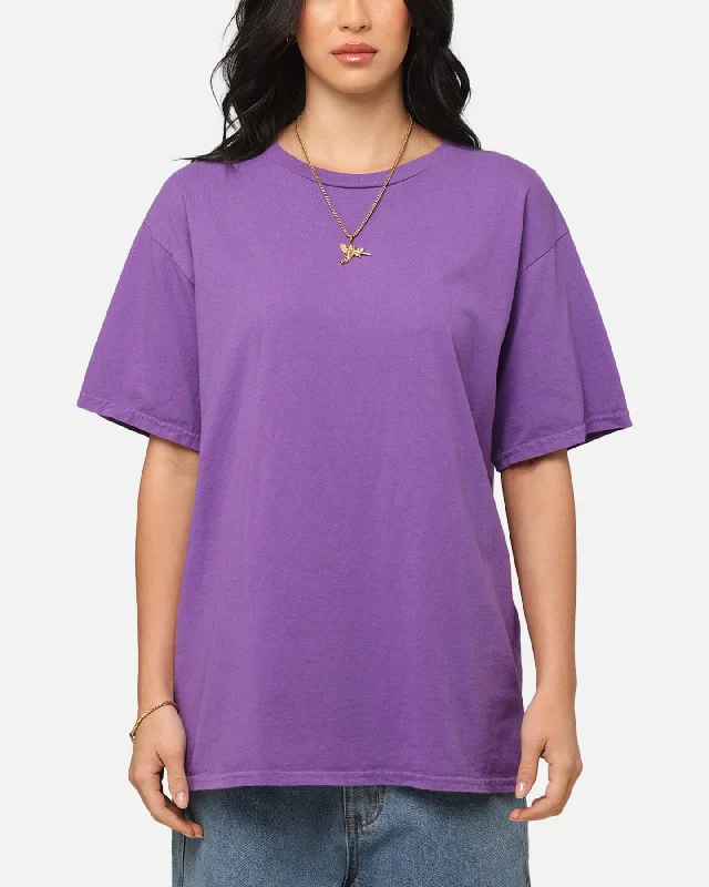 Culture Kings Basic T-Shirt Purple Welt Pockets Slit Pockets