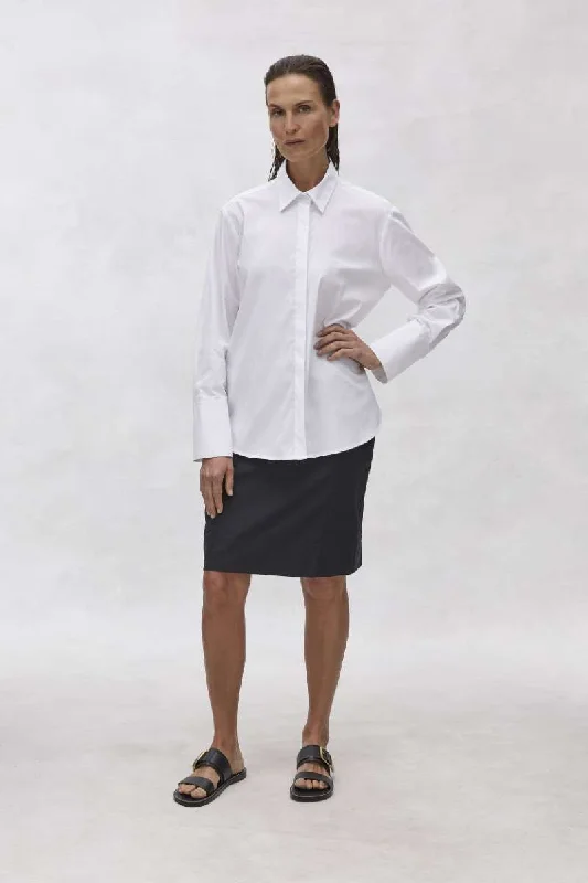 Smooth Shirt in White F65 8560 by Mela Purdie Machine Wash Dry Clean Hand Wash