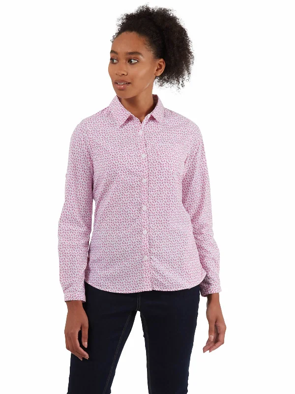Craghoppers Nl Gisele Ls Shirt Cws491 Pink Spandex Blend Rayon Blend Denim Blend