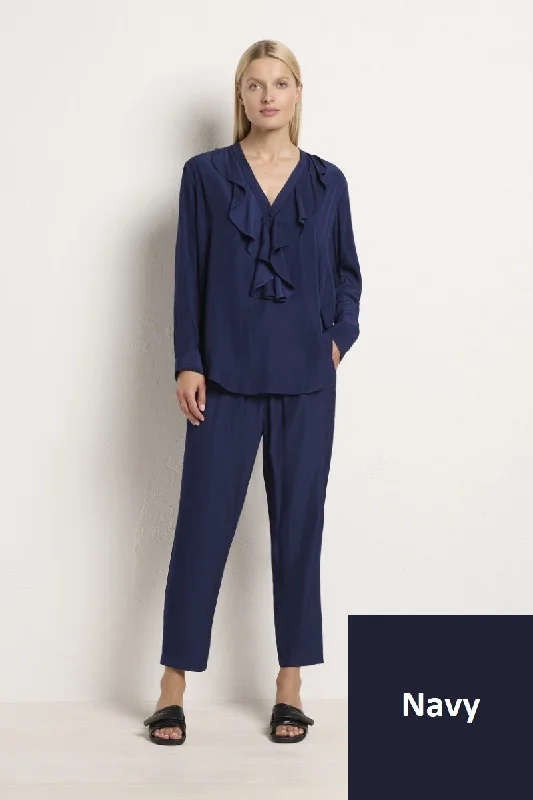 Vine Shirt in Navy F67 8279 by Mela Purdie Wool Fabric Cashmere Fabric Tweed Fabric