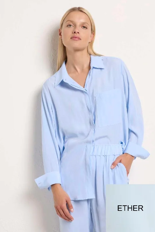 Single Pocket Shirt in Ether F67 7741 by Mela Purdie Chenille Brocade Lace