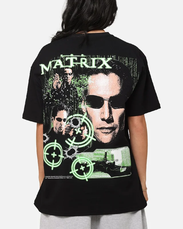 American Thrift X The Matrix Neo Bullets Heavy T-Shirt Black Graphic T-Shirt Round Neck Polyester American Thrift X The Matrix Neo Bullets Heavy T-Shirt Black Graphic T-Shirt Round Neck Polyester