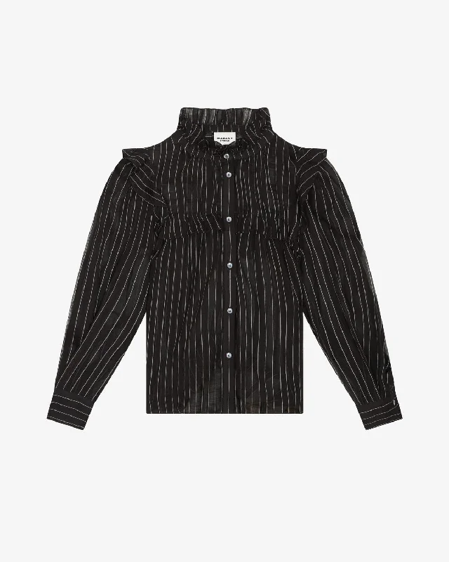 Idety Shirt Print Jacquard Patchwork