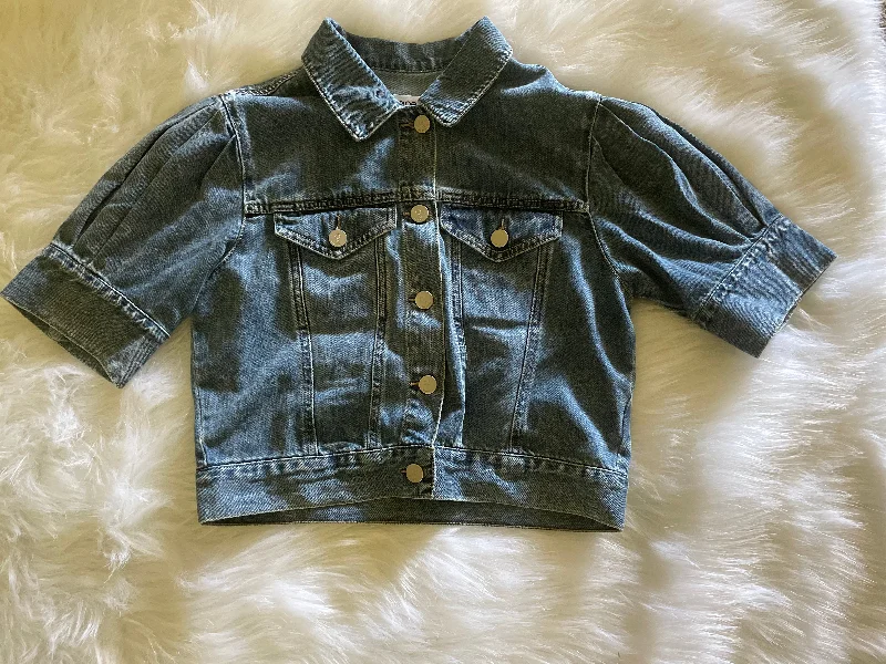 Puff Sleeve Denim Jacket Faux Fur Jacket Real Fur Jacket Shearling Jacket