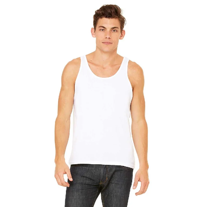 Bella + Canvas Unisex White Jersey Tank strapless tank top