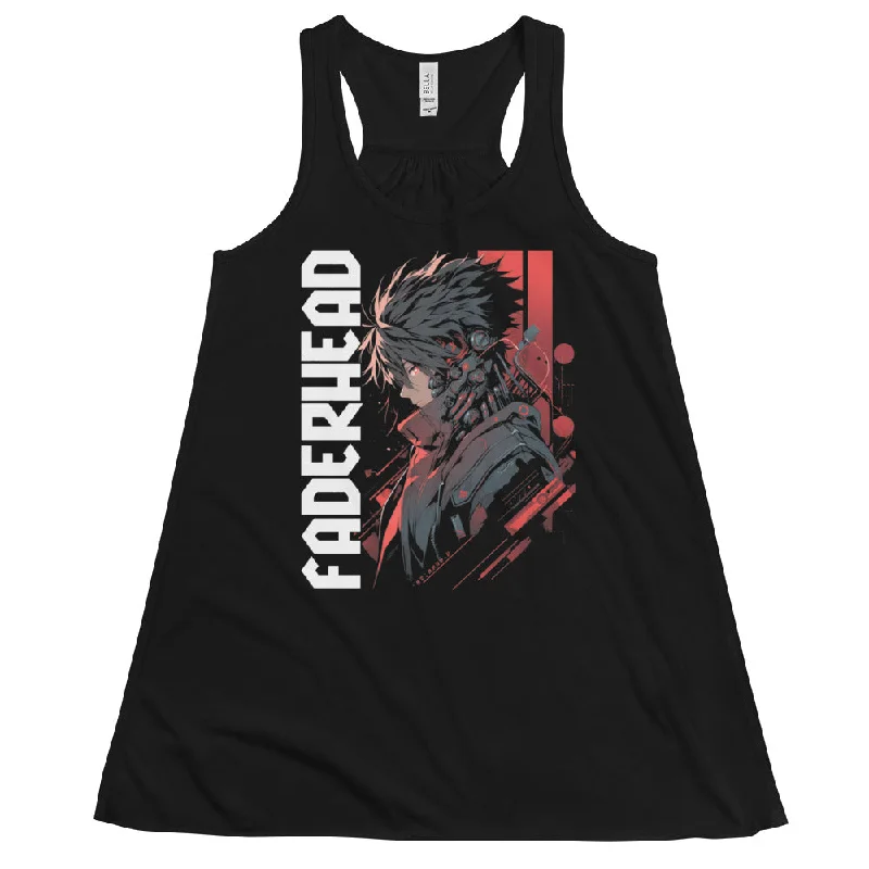 THE ASCENDER HACKER Flowy Racerback Tank Top Women glitter tank top