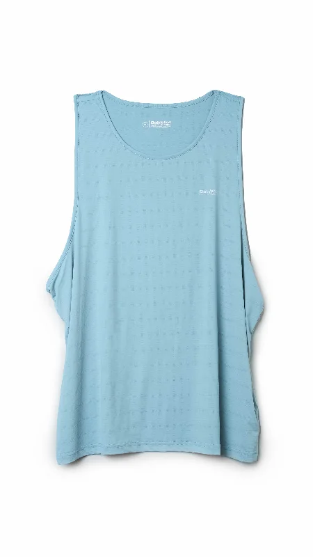 TANK TOP RUNNING ARONA BLUE solid color tank