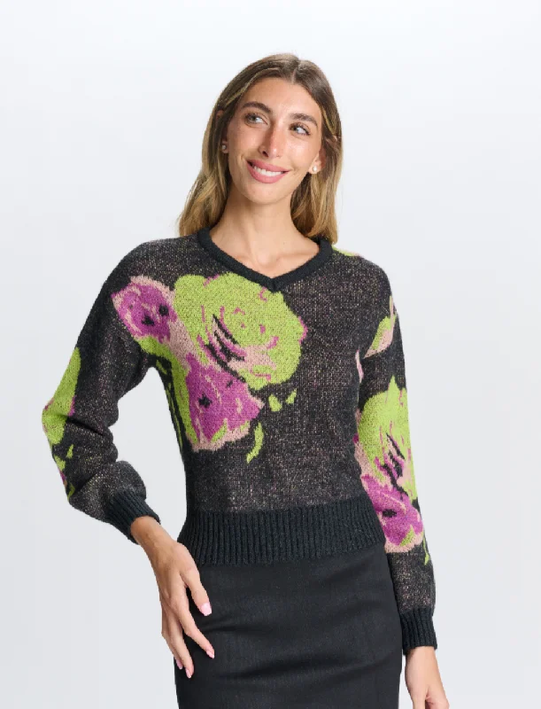 Paper Parachute Printed Sweater Anti-Pilling Anti-Shrink Durable