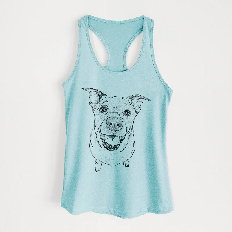 Doodled Boulder the Boxer/Heeler/Corgi - Women's Racerback Tanktop peekaboo tank top