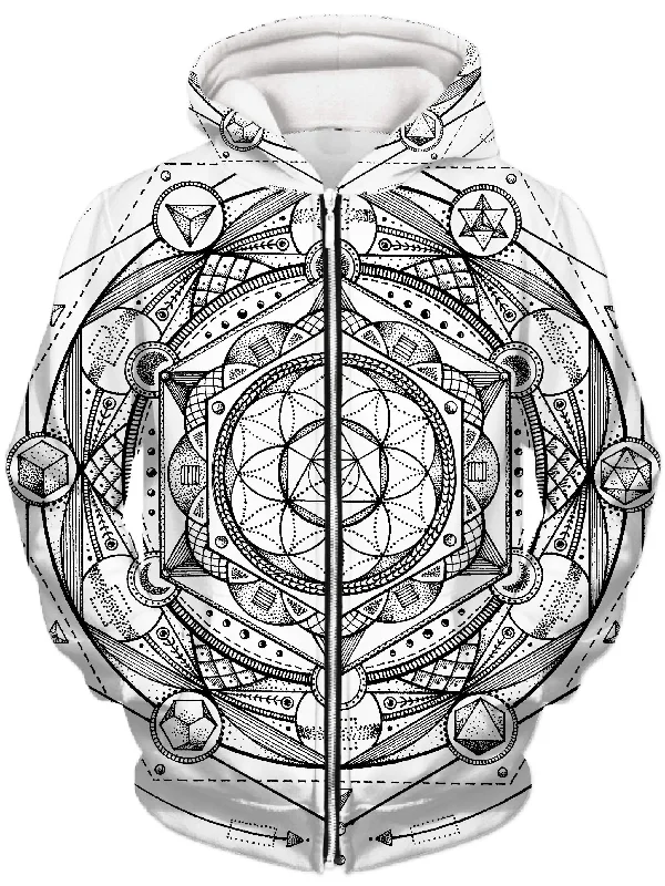 Esoteric Light Unisex Zip-Up Hoodie Hooded Sweatshirt Casual Wear Street Style