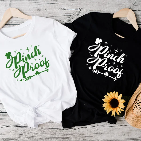 Pinch Proof Shirt for Saint Patricks Day Shirt, Happy St Patricks Day Shirt, Irish Shirt, Shamrock Shirt, Pinch Proof Sweatshirt Hoodie with Puffed Sleeves Voluminous Trendy