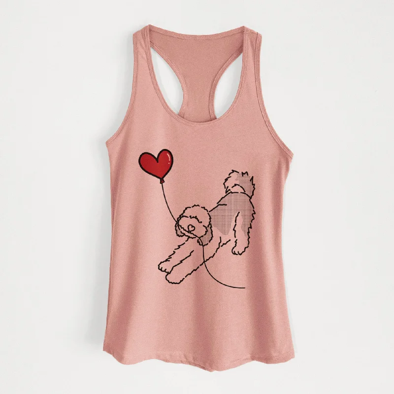 Sheepadoodle Heart String - Women's Racerback Tanktop crew neck tank