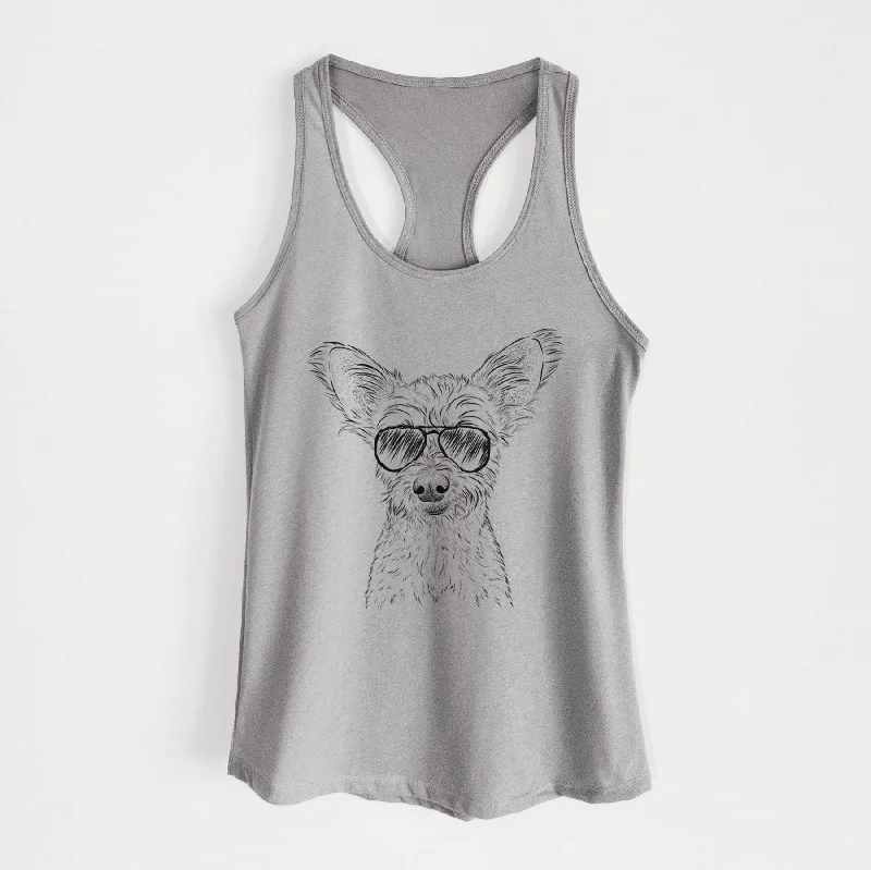 Heidi the Schnauzer Mix - Women's Racerback Tanktop activewear tank top