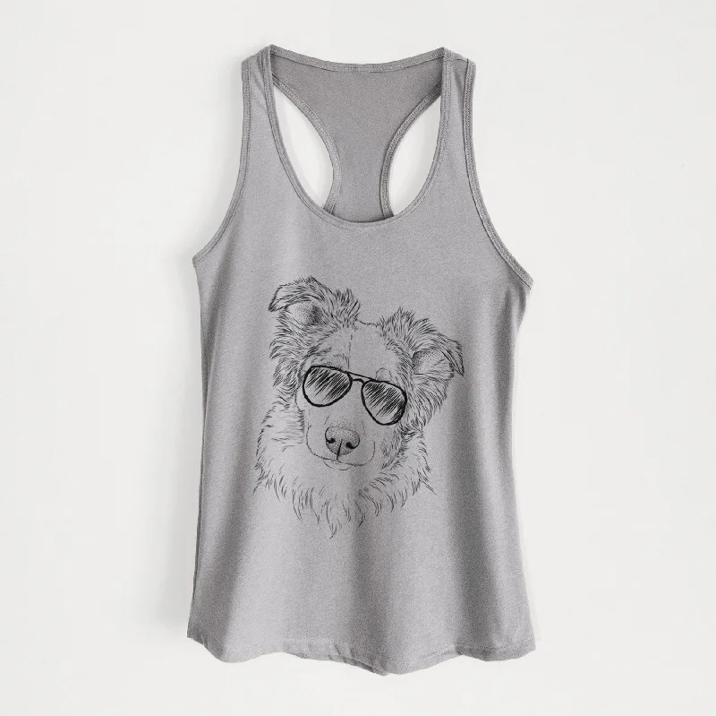 HoneyBee the Miniature Australian Shepherd - Women's Racerback Tanktop vibrant tank top