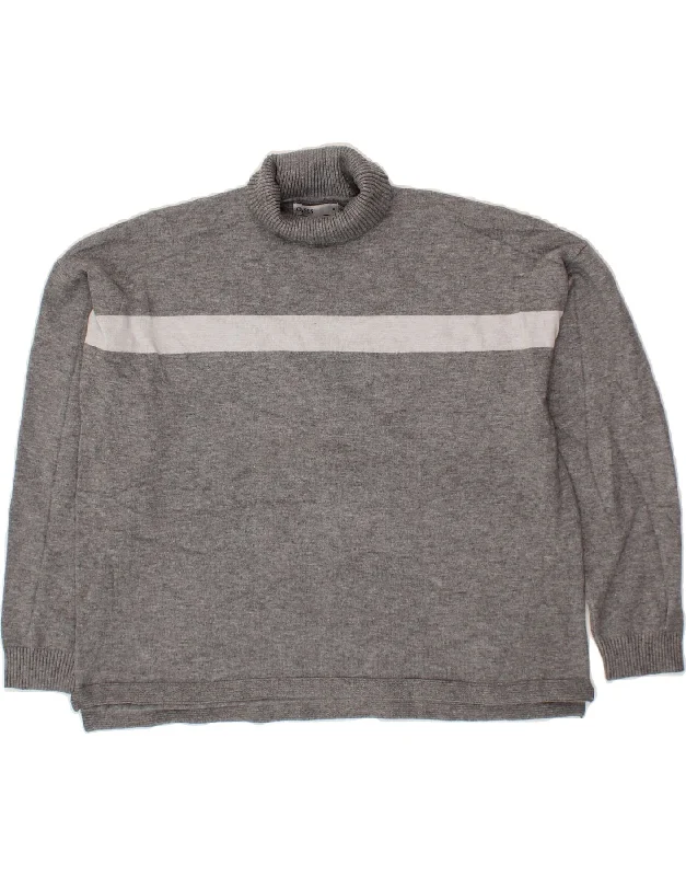 OASIS Womens Oversized Roll Neck Jumper Sweater UK 14 Medium Grey Viscose Fitted Loose Oversized OASIS Womens Oversized Roll Neck Jumper Sweater UK 14 Medium Grey Viscose Fitted Loose Oversized