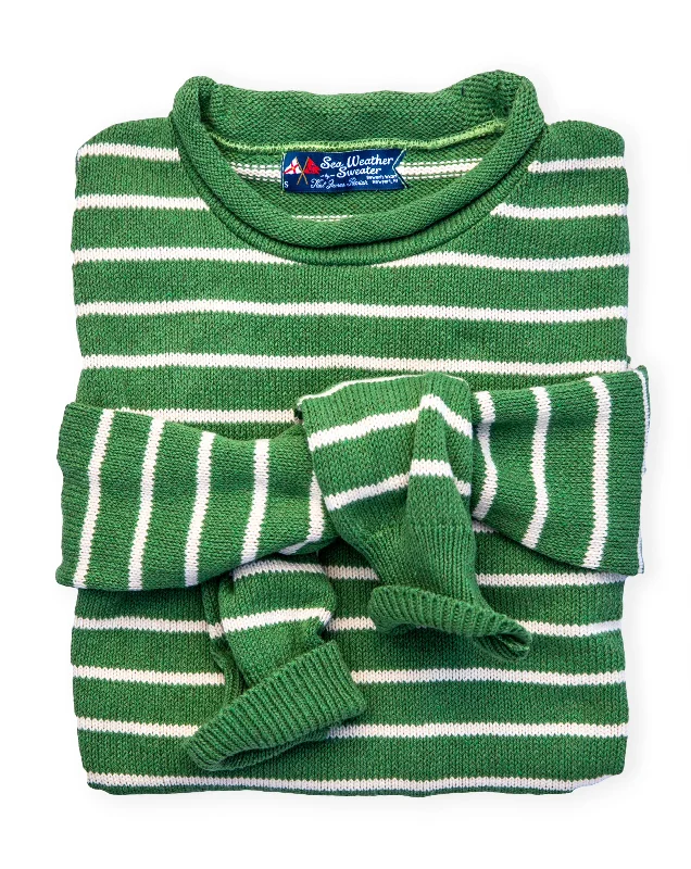 Harbor Green Rollneck Sweater Toggled Drawstring Belted
