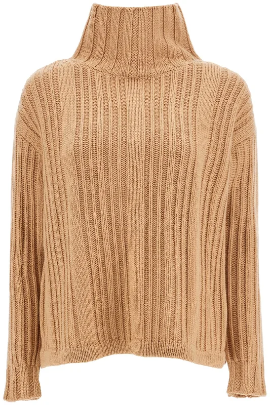 In Wool And Cashmere Sweater  - Beige Long Sweater Short Sweater Cropped Sweater