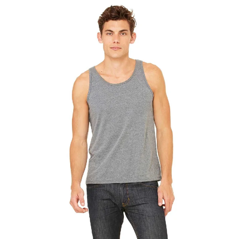 Bella + Canvas Unisex Grey Triblend Jersey Tank mint tank top