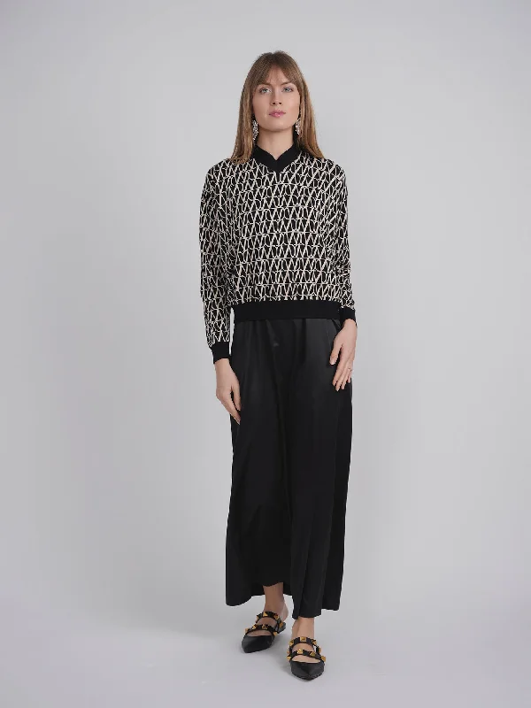 Diciannove Floral Sweater Thin Thick Dense